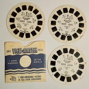 VINTAGE View Master Reels x 3 WORDS MAKE STORIES Pinocchio Walt Disney